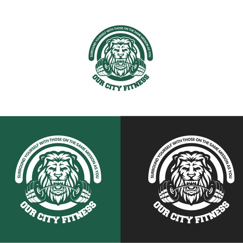 Lion Fitness & Gym  Logo