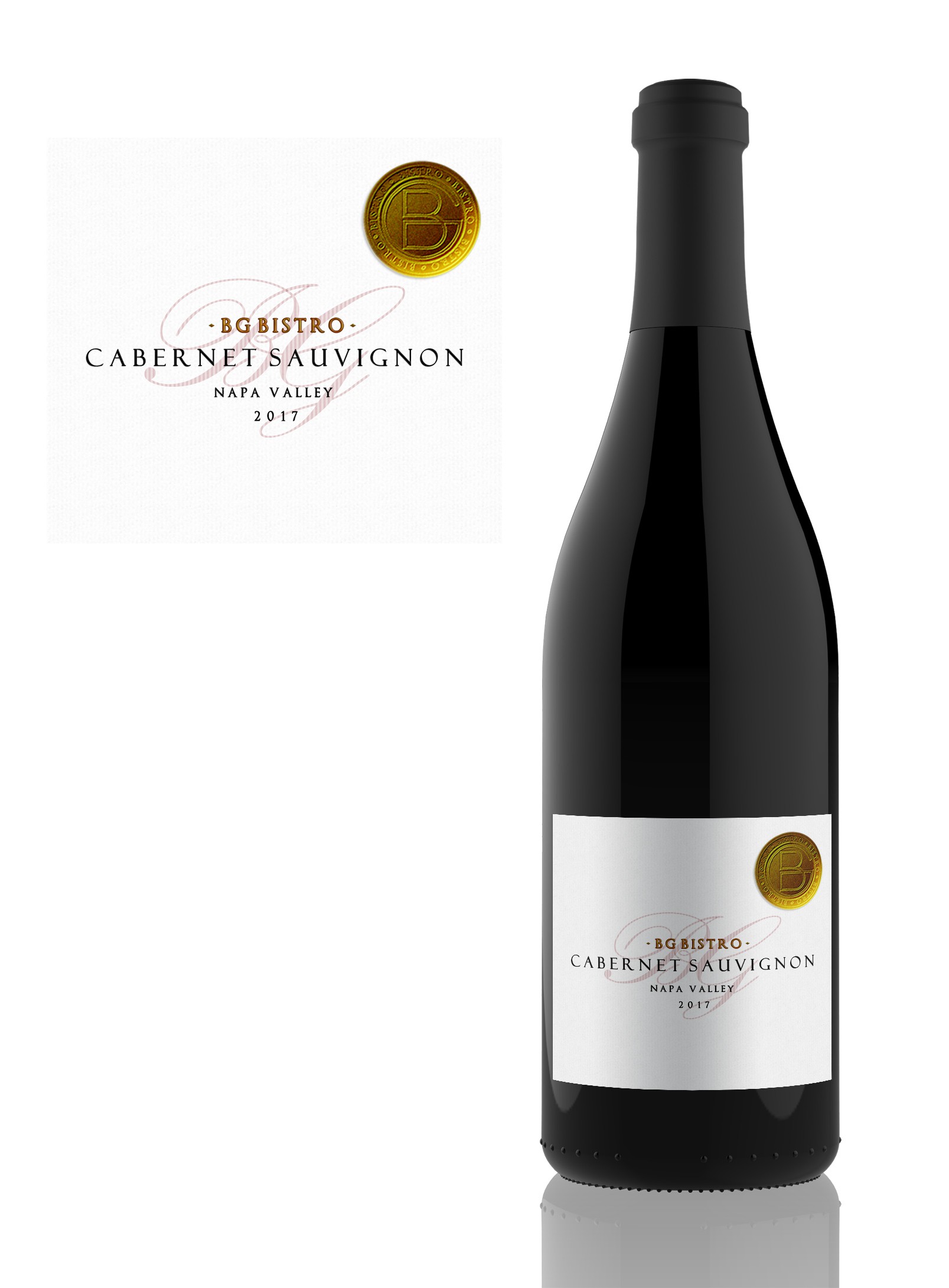 BG Bistro wine label