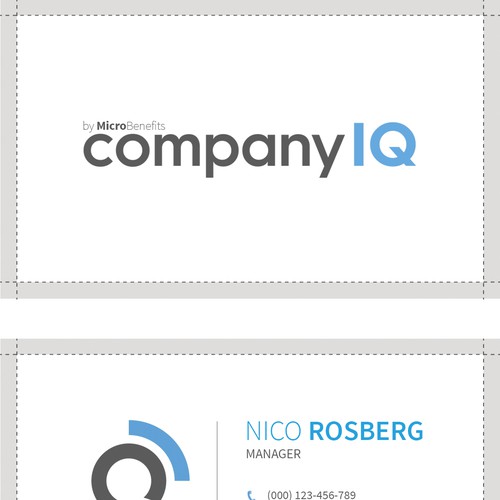 Business card for Compnay IQ