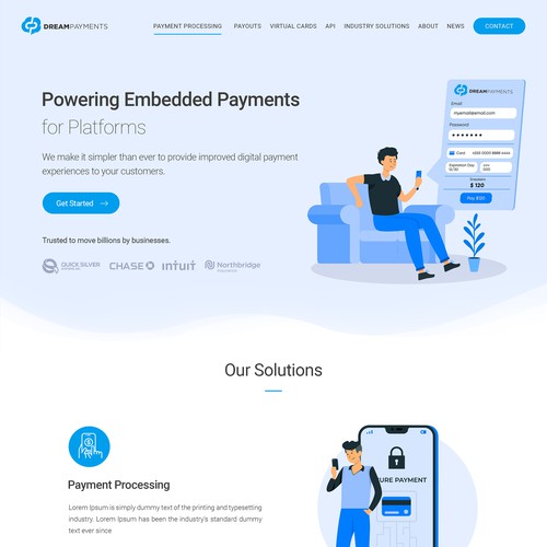 Payments startup needs simple and clear new web design