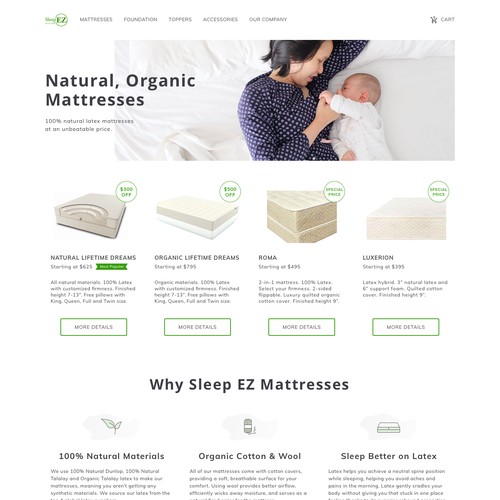 Sleep EZ Landing Page