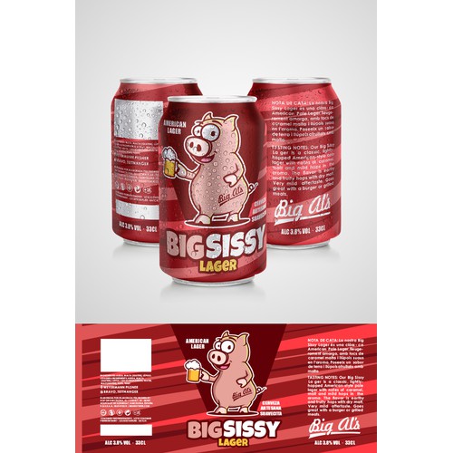 Label for Big Sissy Lager
