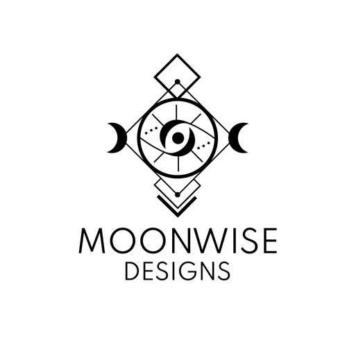 Mystical geometric logo for crystal jewelry company