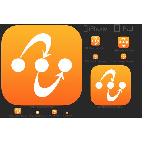 Icon for a flowchart editing app for iOS 7