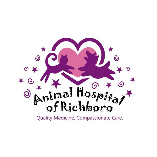 Create a fun whimsical design for animal hospital 