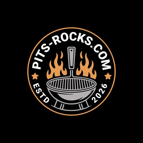 Retro Grill Logo for BBQ Brand
