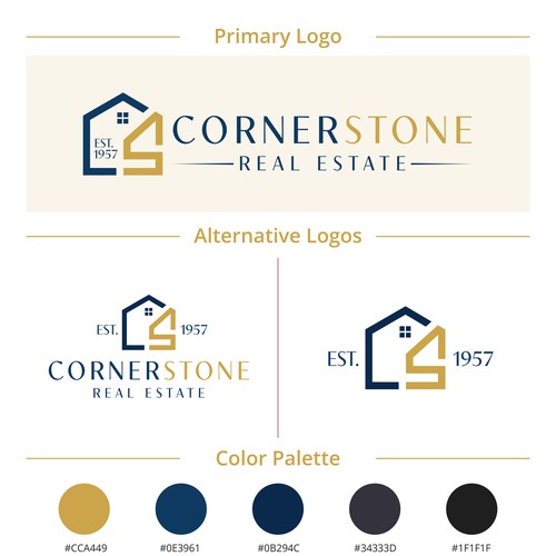 Logo & Brand Identity for Cornerstone Real Estate
