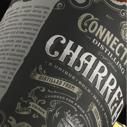 Charred Spirit label