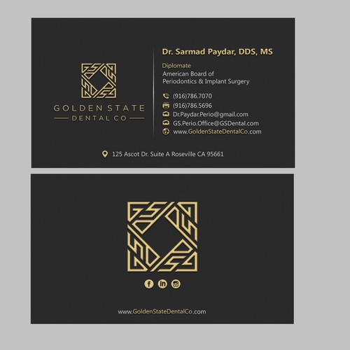 Design simple and creative business cards for a progressive dental office