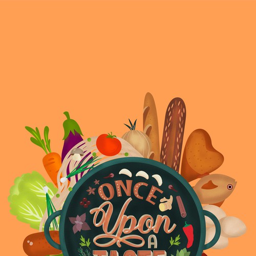Food podcast cover Illustration 