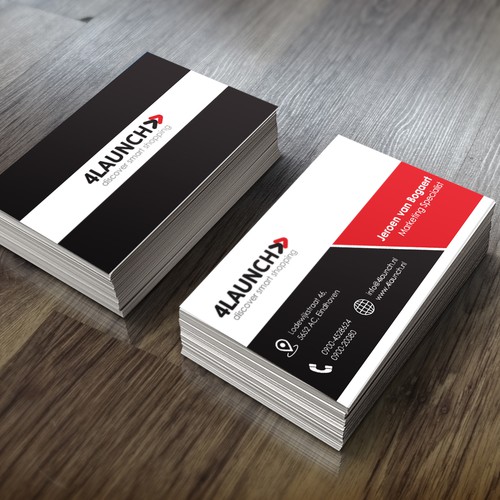 Create a Clean Business card for 4Launch!