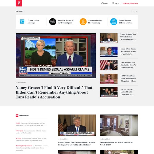 Redesign hompage for Grabien News
