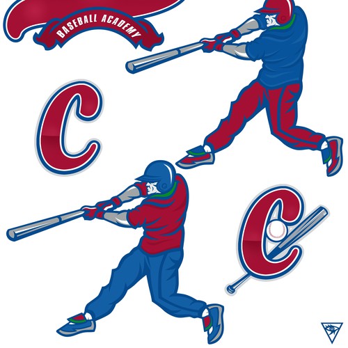 Create a logo for a baseball academy.