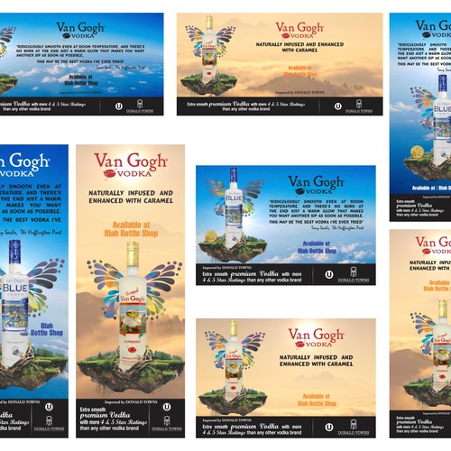 Create the next signage for Van Gogh Vodka