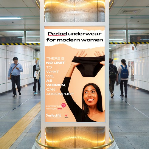 Public banner for menstrual products