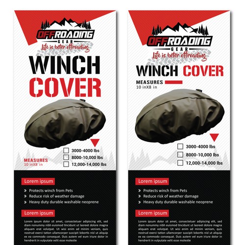 Winch Cover Label Design