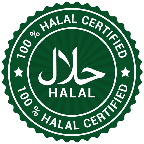 100% HALAL CERTIFIELD BADGE DESIGN