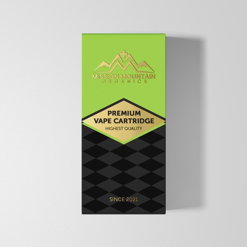 Sleek and Sophisticated Vape Cartridge Packaging for Premium Cannabis Brand