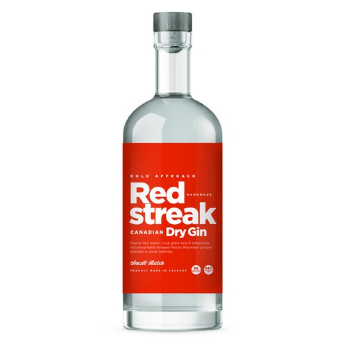 Label-Design for Redstreak Canadian Dry Gin