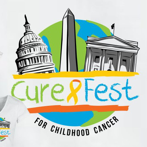 Compelling t-shirt design to promote CureFest in Washington DC
