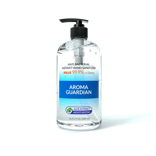 Hand sanitizer 3d visualization for amazon listing