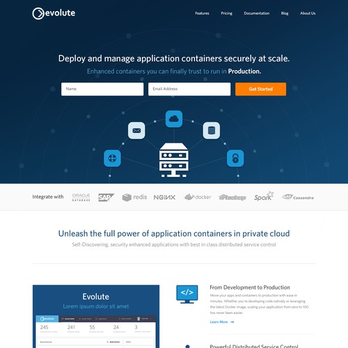 Evolute.io Webdesign