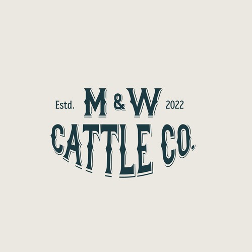 Vintage logo design for cattle ranch