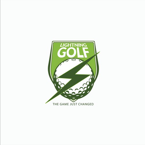 Simple logo design entry for lightning golf