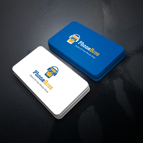Fun logo and business card for PhoneBros