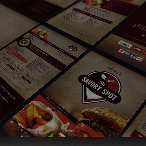 The Savory Spot Menu Design