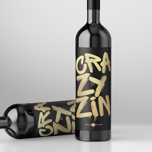 Crazy Zin Wine label - concept