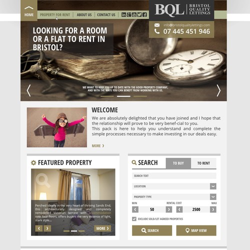 Website design for letting agency