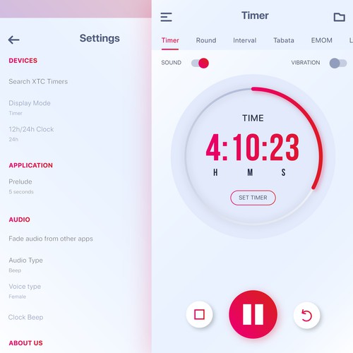 Timer app design