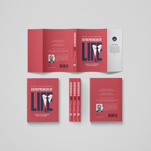 A book cover design concept for Hugo Valderrama 'Entrepreneur of life'