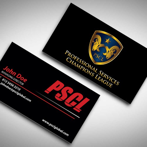 Business card concept for education for finance professionals.