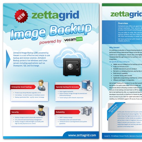 ZettaGrid needs a new product brochure