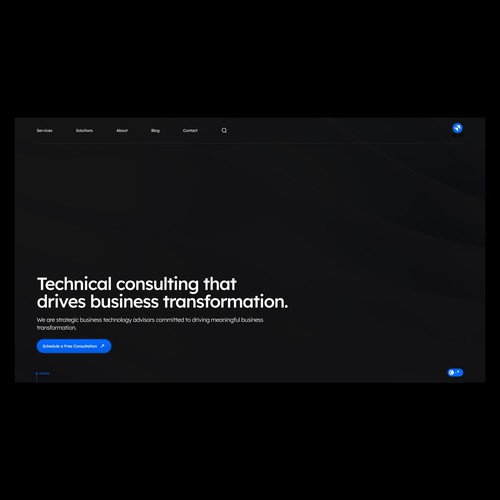 Modern website design for a tech consulting company
