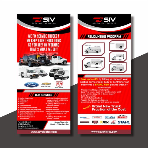 Design Post Card, Rack Card For Auto Dealer Shop