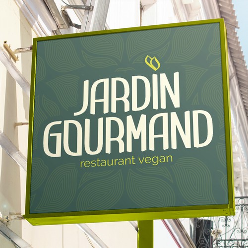 Logo de restaurant vegan "Jardin Gourmand"