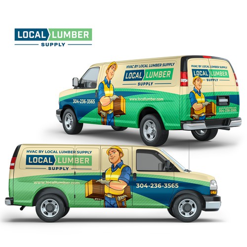 Full Wrap Design For Local Lumber Supply Company