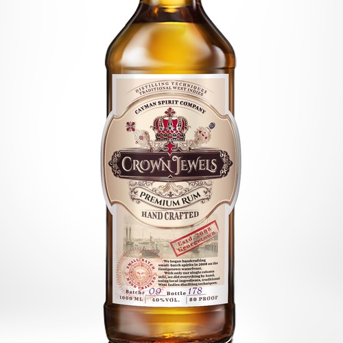 Premium Rum label for Royalty
