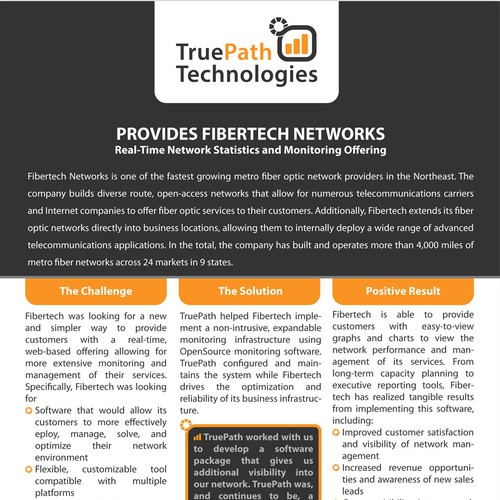 TruePath Technologies Inc needs a new brochure design