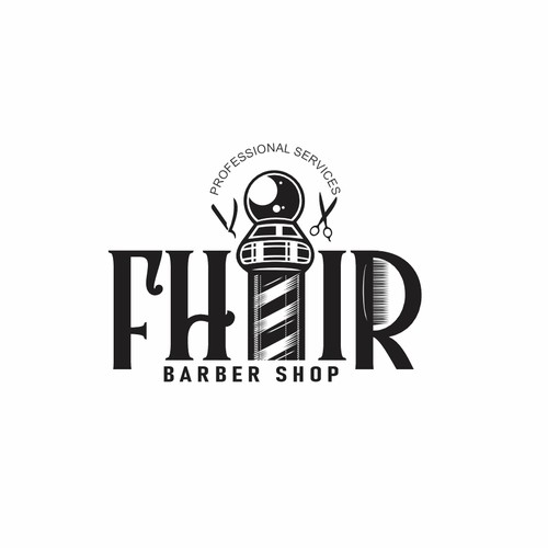 F Hair Logo design