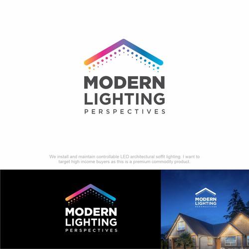 Modern Lighting Perspectives logo concept