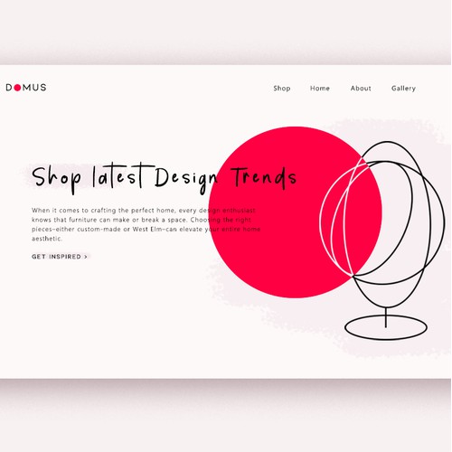Domus furniture Landing page design