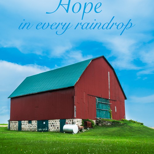 Country Themed Book Cover for "Hope In Every Raindrop"