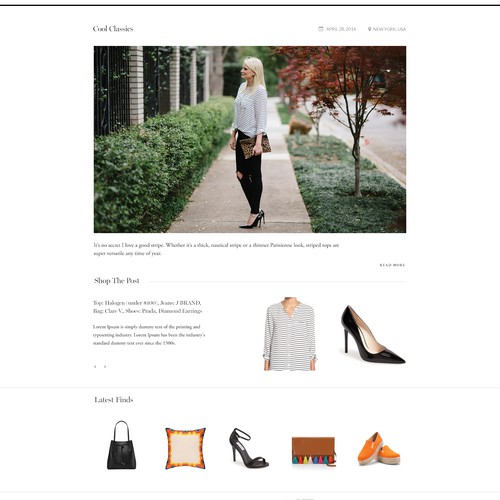 Landing page / shop / blog