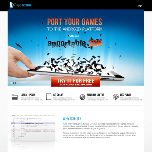 Help Apportable with a new website design