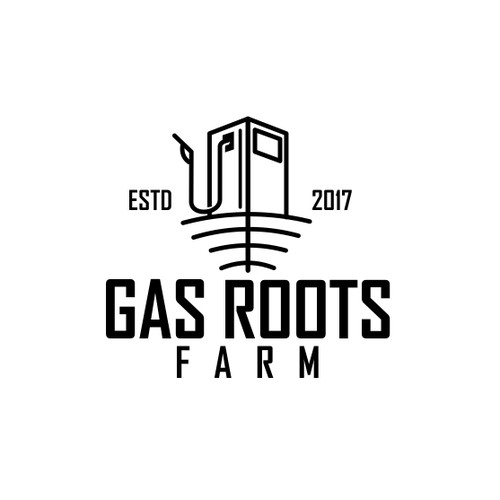 Retro logo for Gas Roots