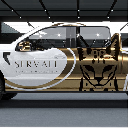 Ford F-150 gold truck wrap